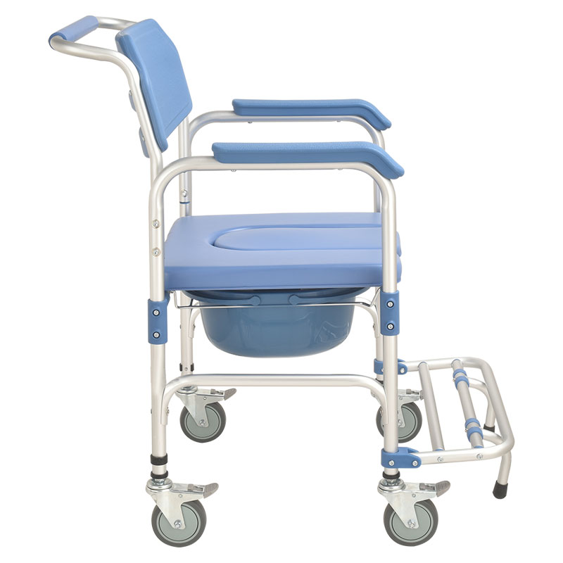 KDB Series Aluminum Commode Chair with U-Shaped Padded Seat | OEM Factory - Image 2