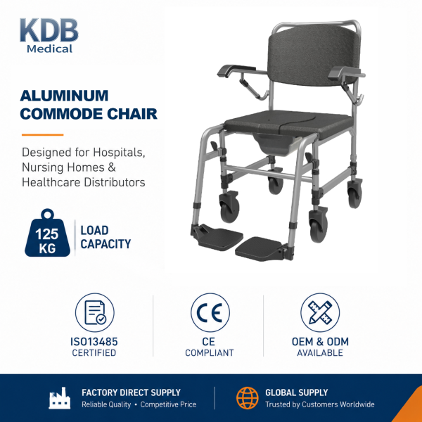 KDB691E 20" Extra-Wide Commode Chair with PU Seat | Wholesale