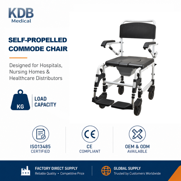 KDB Series Aluminum Commode Chair with 20" Seat | OEM Factory