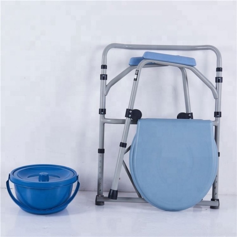 KDB Series Adjustable Height Electroplated Commode Chair | Wholesale - Image 5