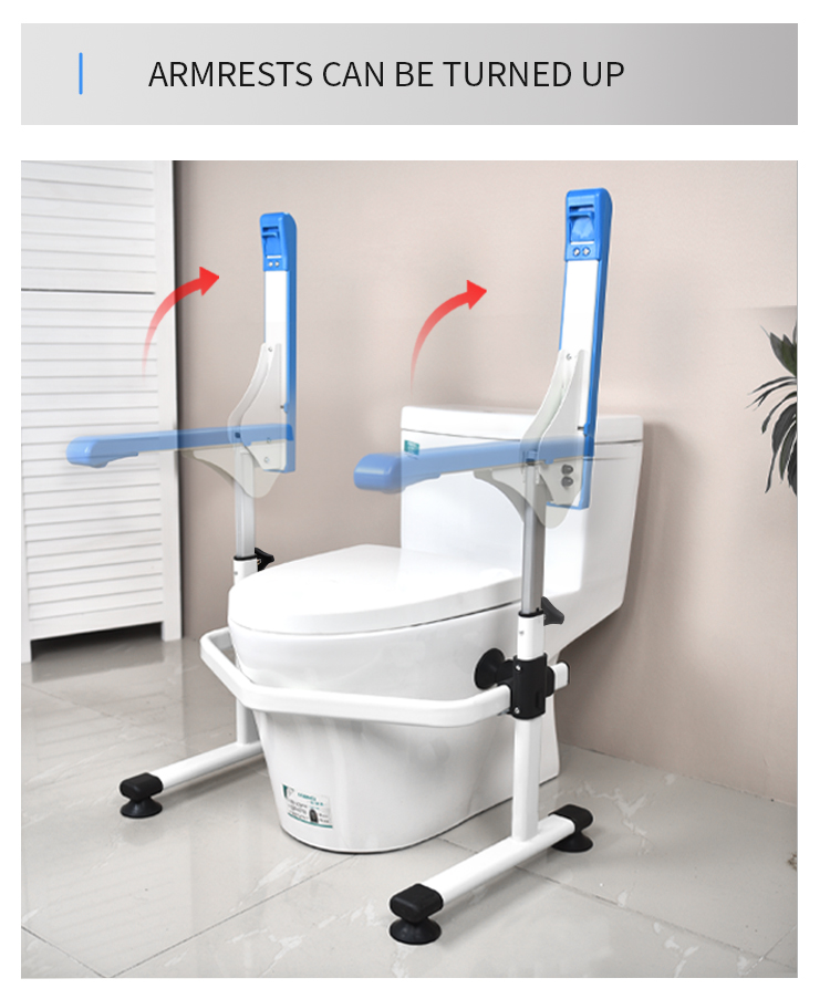 KDB Series Adjustable Toilet Safety Frame with Non-Slip Suction Feet | OEM Factory - Image 3