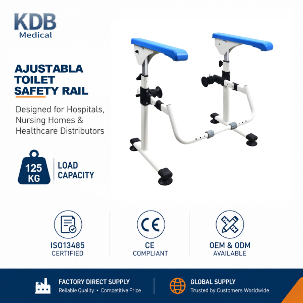 KDB502E02 Adjustable Toilet Safety Rail Frame | OEM Factory