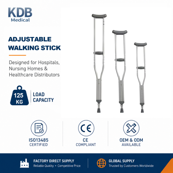 KDB Series Adjustable Aluminum Axillary Crutch | OEM Factory