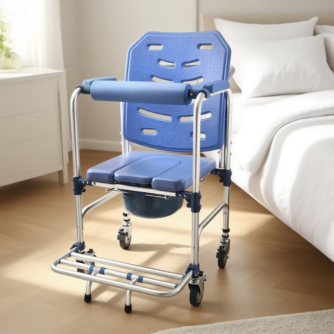KDB Series High-Back Commode Chair with U-Shaped Seat | OEM Factory - Image 2