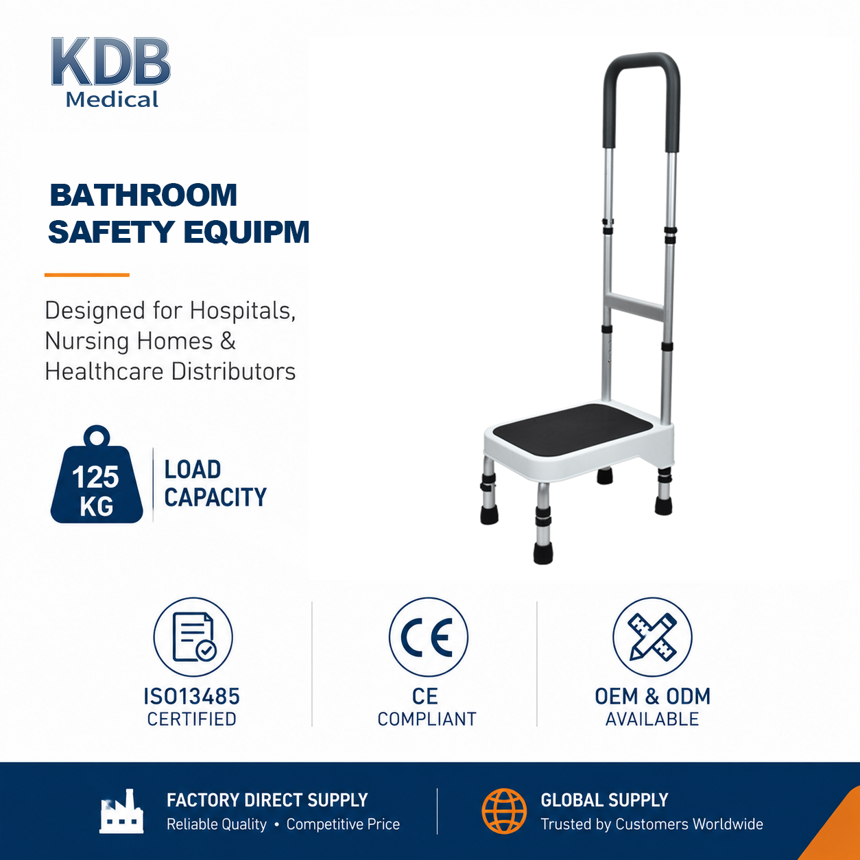 KDB Series Step Stool with Adjustable Handrails | Wholesale