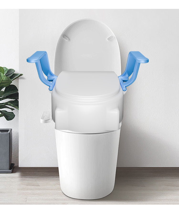 KDB Series Raised Toilet Seat with Flip-Up Armrests | OEM Factory - Image 2