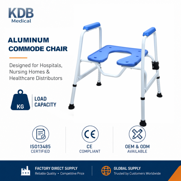 KDB603A 3-in-1 Adjustable Aluminum Commode Chair | Wholesale
