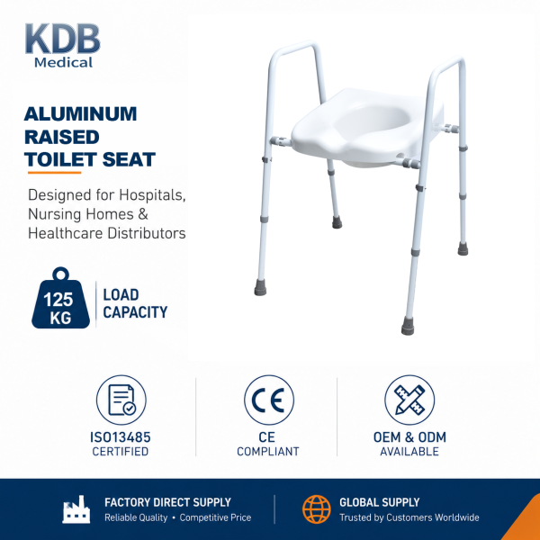 KDB Series Adjustable Raised Toilet Seat with Safety Frame | Wholesale