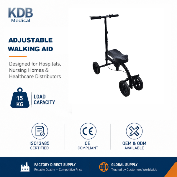 KDB Series Adjustable Wheeled Rollator Walker with Seat | OEM Factory