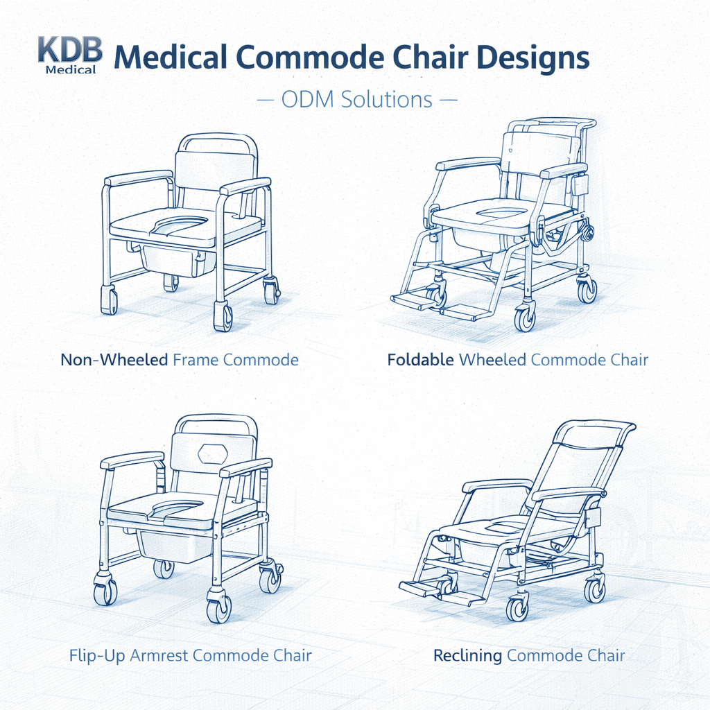 ODM Design for Commode Chairs | KDB Medical OEM Solutions